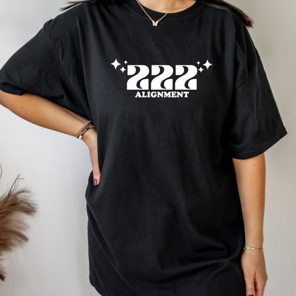 Angel Numbers Alignment sleeve cotton S-5X Summer shirt Custom
